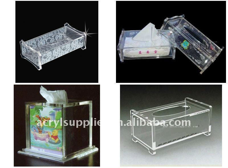 custom rectangle acrylic Tissues box for hotel