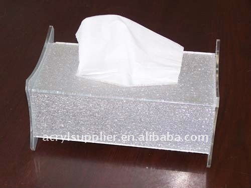 fashionable transparent acrylic tissue cover for home or hotel