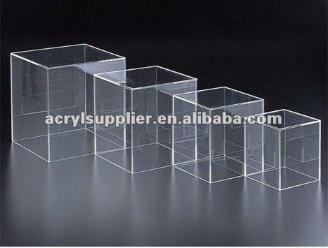acrylic cube boxes white