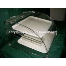 clear eco-friendly acrylic pie/cake/food/ holder for bakery