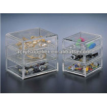 Acrylic Storage Boxes With 3 Drawers