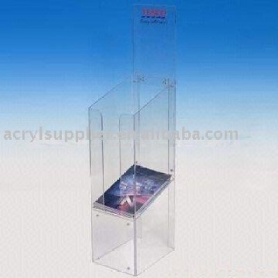 Clear acrylic brochure holder for office&home