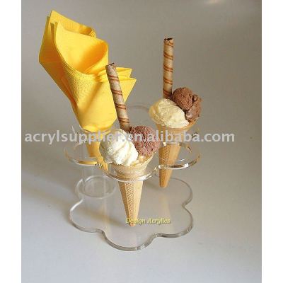 Acrylic ice-cream rack