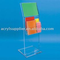 Clear Acrylic Display Stand With Angled Sign Holder
