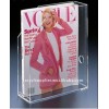 A4 transparent r acrylic brochure holder with twe compartments