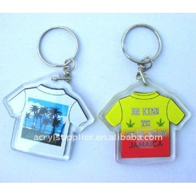 clear Acrylic crafts with plastic keychain