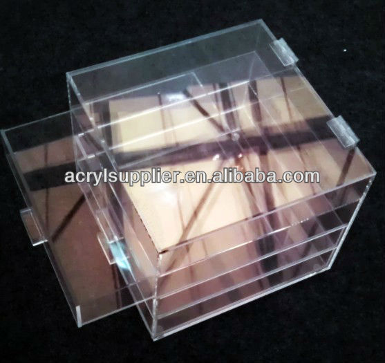 POP wholesale acrylic makeup organizer with drawers