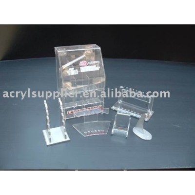 2012 hot-sale transparent acrylic cosmetic display racks