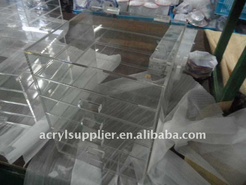 acrylic cosmetic display with drawer