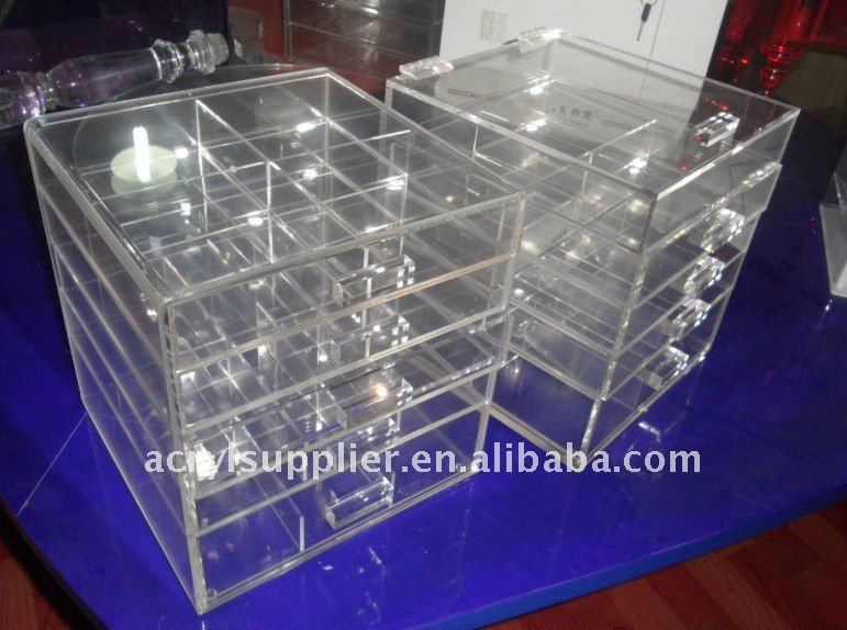 2012 new acrylic makeup organizer with drawers
