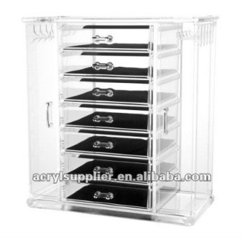 Acrylic 7 Tiers Drawers Clear Necklace Organizer
