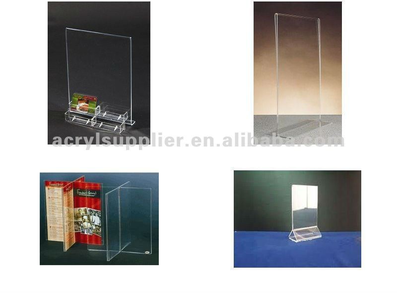 Transparent Horizontal Slanted L-Shape acrylic cardboard display