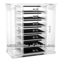 Acrylic Deluxe Jewel Box - 7-Drawer Jewelry Chest With Necklace Keeper
