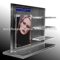 Transparent acrylic cosmetic display