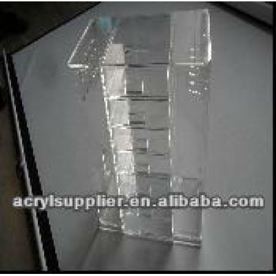 clear acrylic 6 tiers makeup organizer with earring frame