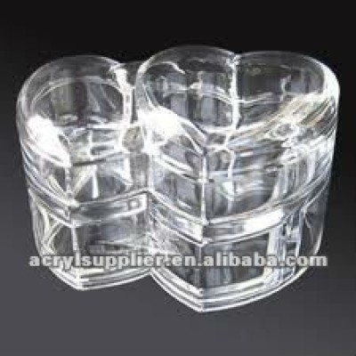 acrylic jewellery heart-shaped box
