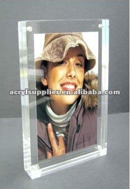 clear acrylic frameless photo frame