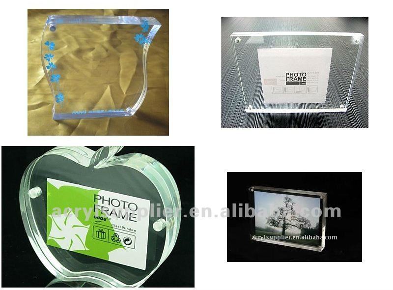 transparent clear Acrylic photo frame 5x7 with magnets joined