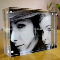Wholesale elegant acrylic box frame for wedding picture
