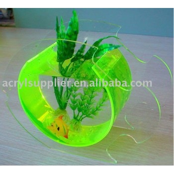 clear acrylic circular mini fish tank-15
