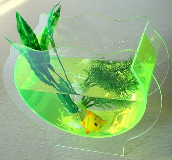 Mini fish tank arcylic bowl