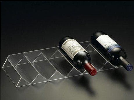 clear acrylic wine rack