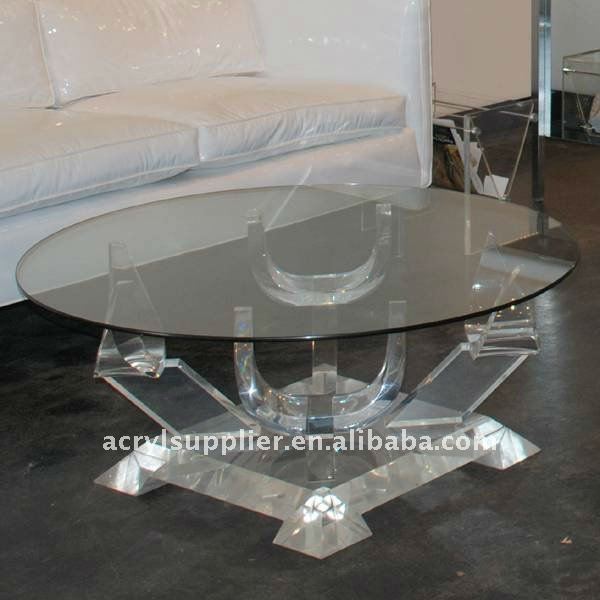 clear acrylic coffee tables or acrylic consoles
