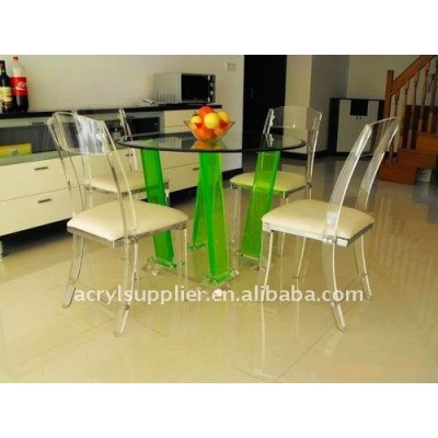 restaurant coffee acrylic console table and chairs
