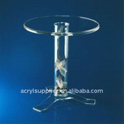 Table top transparent acrylic coffee table