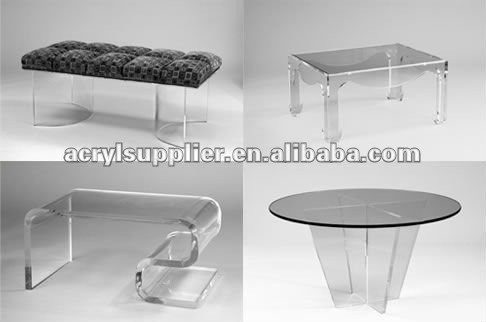 clear acrylic furniture with desk and chair
