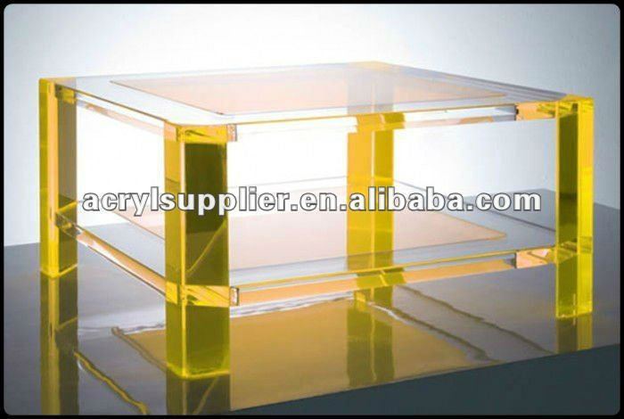 2012 new design fluorescence acryliccube end table