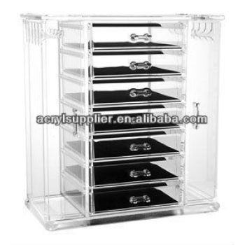 acrylic clear drawer cosmetic organizer
