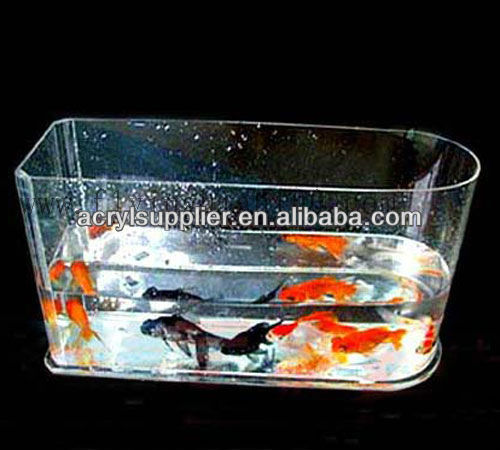Fashion clear acrylic angled stand small fish tank