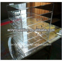 acrylic clear cube makeup organizer drawer display