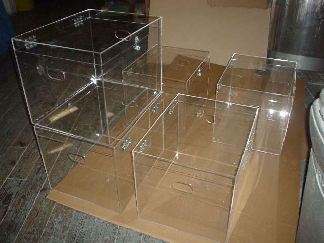 acrylic clear square box with lip