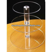 Clear acrylic cake stand for hotel/ wedding