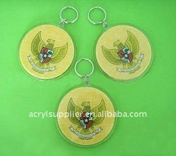 Acrylic crafts with plastic keychain