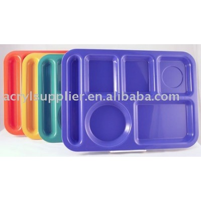 Lunchroom-Style Acrylic Compartment Trays