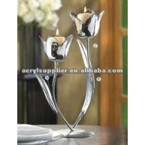 Clear fashion high-end acrylic flower-shaped candlestick