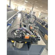 Sectional door track machine with automatic curve bending