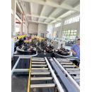 Sectional door track machine with automatic curve bending