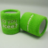 Green color terry towel sweatband