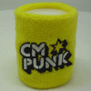 Yellow cotton embroidery sport sweatband