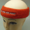 Red cotton headband with embroidery logo