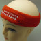 Red cotton headband with embroidery logo