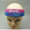 Double color cotton headband with double logos