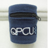 customized tennis sport zipper towel wrist sweatband