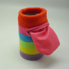 Custom designed rainbow stripes zipper pocket sweatband