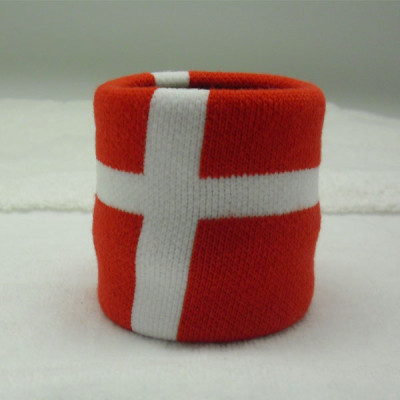 Denmark country flag wrist sweatband