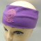 Purple branded lycra headband